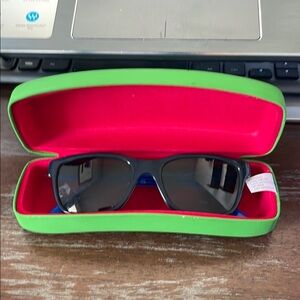 Ray Ban RB 1536 3600 kids black blue and green Sunglasses w/Green & Red Case
